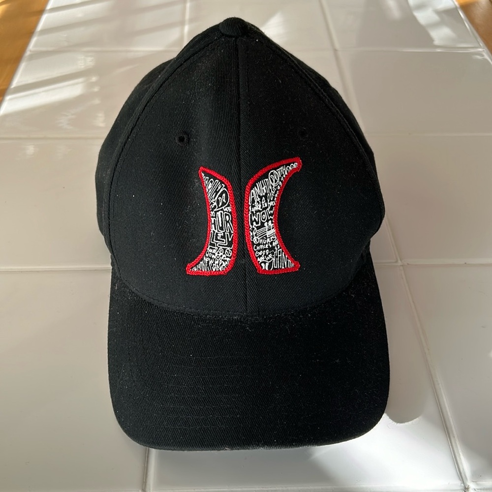 Hurley Flexfit Large Extra Large Black Hat